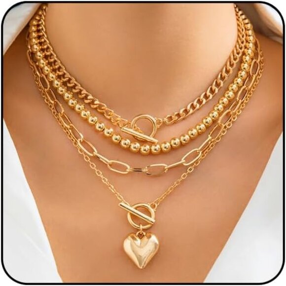 Alluring Chunky Jewelry for Women - Heart, Cross & Beaded Necklaces Collection - Picture 1 of 8